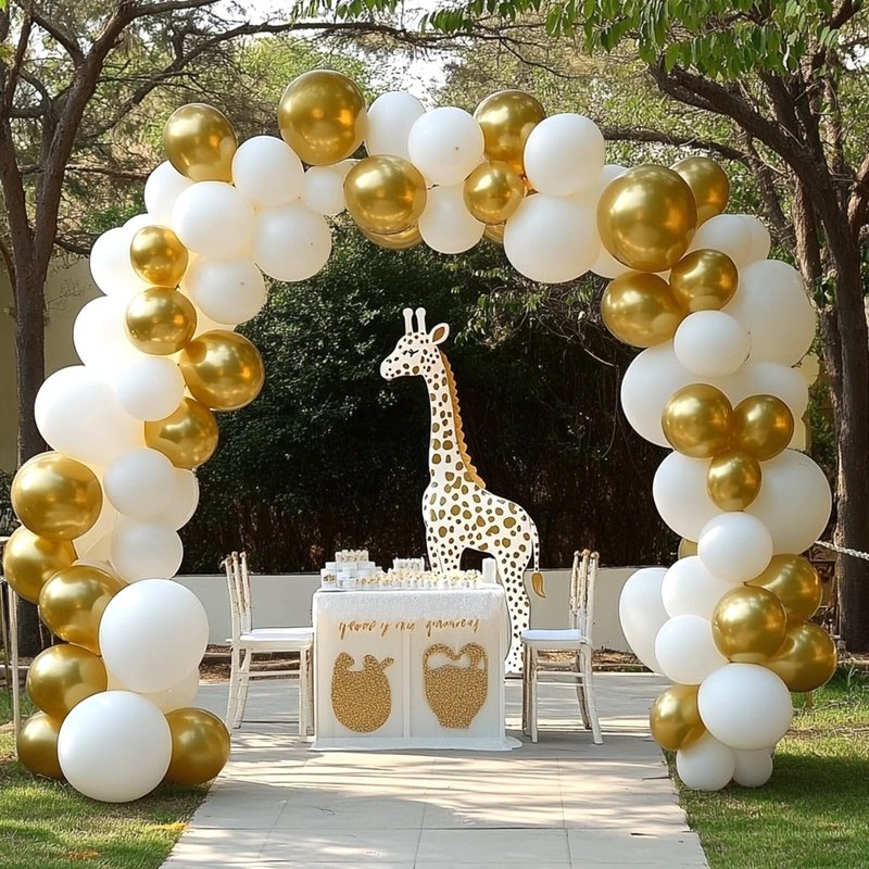 RUBFAC Gold Balloons, 120pcs 5 Inch Chrome Metallic Latex Balloon for 2026 Gradution Decor Birthday Anniversary Festival Wedding Engagement Decoration