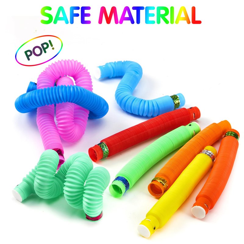 JOYIN 9 Pack Glow Sticks Party Favors for Kids, Light Up Pop Tubes Glow Necklaces Bracelets Party Supplies for Toddlers Boys Girls Birthday Gifts, School Classroom Goodie bags, Treasure Box Toys