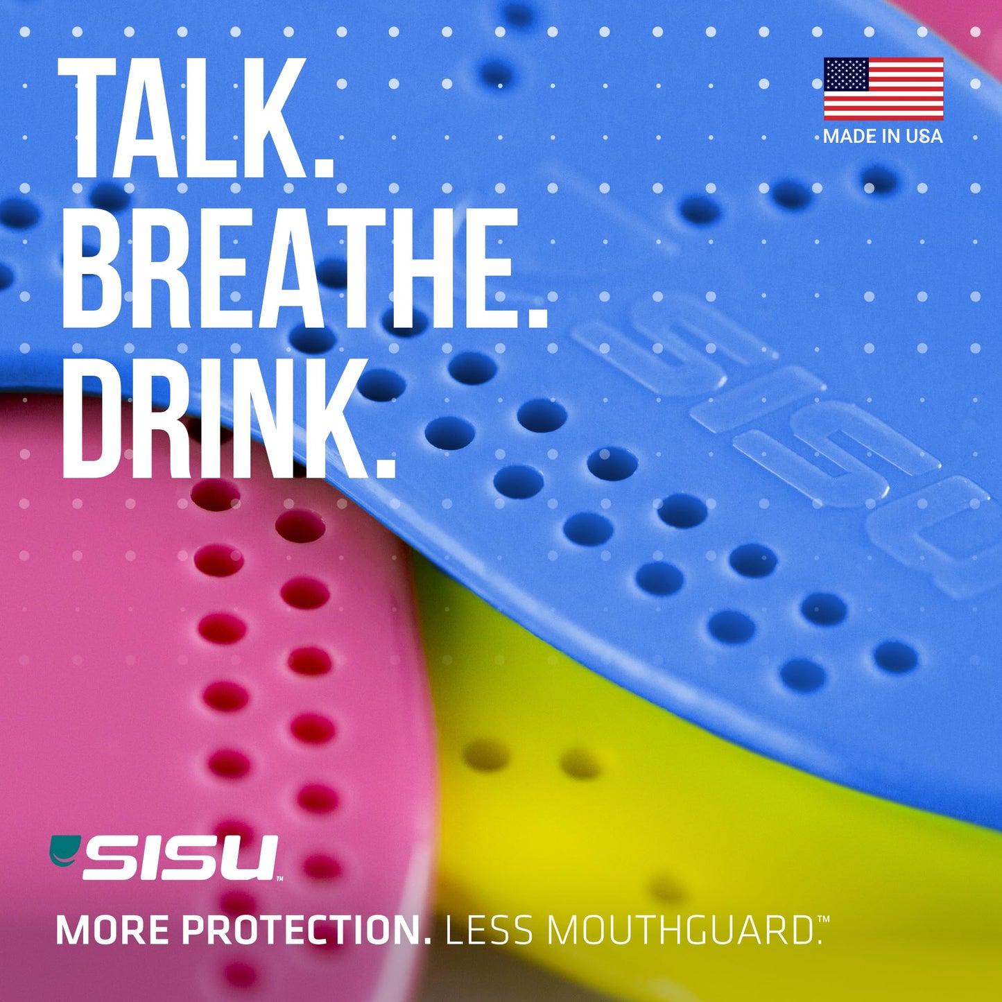 SISU Aero Large Mouthguard, Neon Flash - 30% Stronger Protection for Lacrosse, Football, Hockey, Roller Derby, Team Sports - Remoldable Up to 20 Times - Ultra Slim - Works for Braces - Non Toxic
