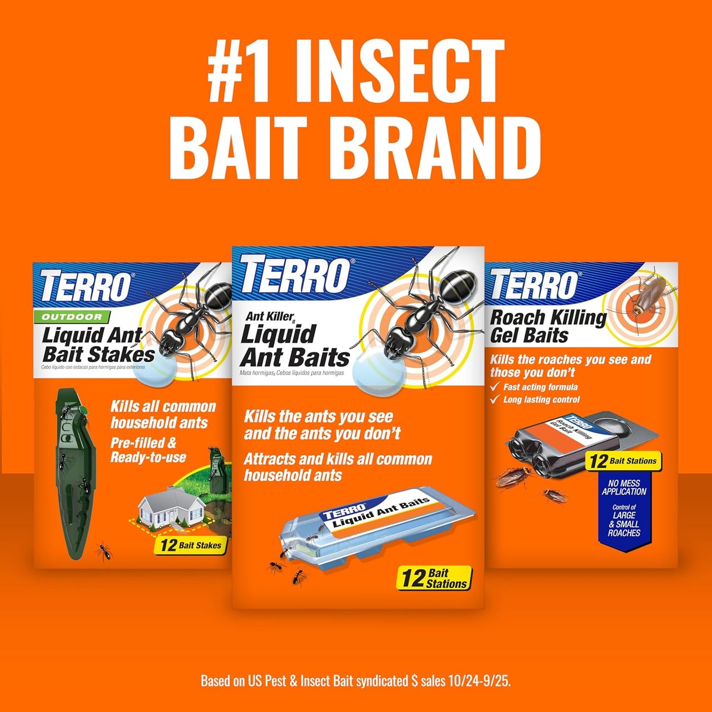 TERRO Indoor Liquid Ant Baits - Discreet Adhesive Strips for Effective Ant Control - 4 Pack