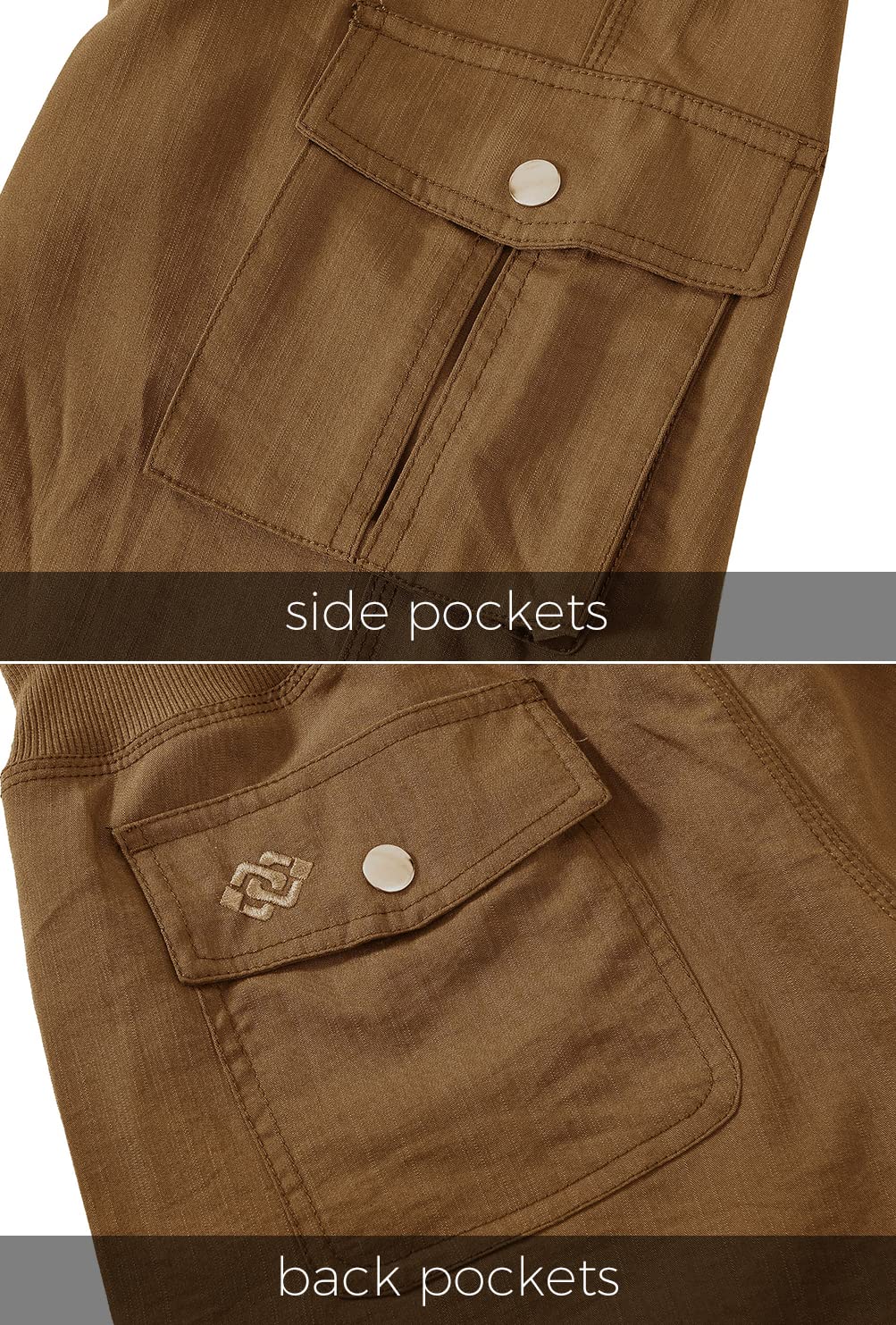MoFiz Womens Hiking Cargo Shorts Dry Fit Stretch Athletic Shorts with Pockets Yellow 1 4XL