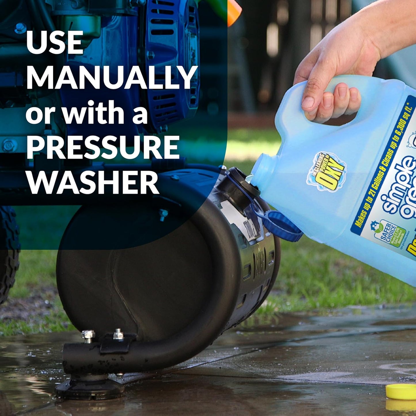 Simple Green Oxy Solve Pressure Washer Cleaner - Unscented, 128 Fl Oz | Ideal for Decks & Fences