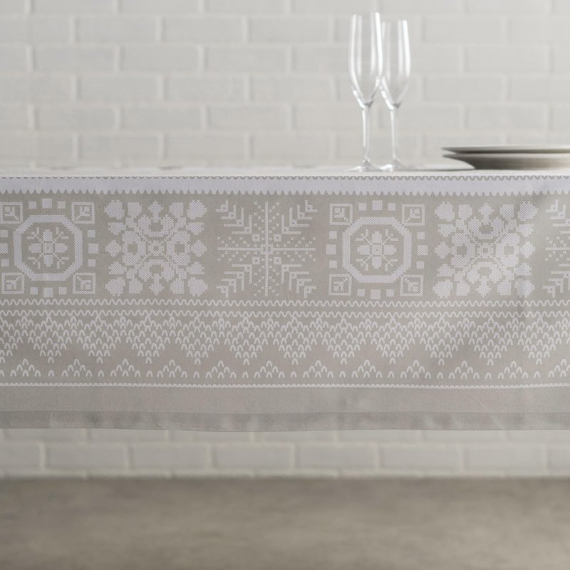 Maison d' Hermine Table Cloth Rectangle Table 100% Cotton 60 x 120 Inches Fall Tablecloth Reusable Everyday Use for Thanksgiving Christmas Decorations Dining Farmhouse Party (Cozy Christmas)