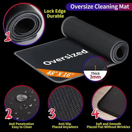 FLIDUKK Oversized Gun Cleaning Mat(48"x 16") | Thick Gun Mat | Gun Accessories | Gun Cleaning Kit Accessories I Solvent Resistant