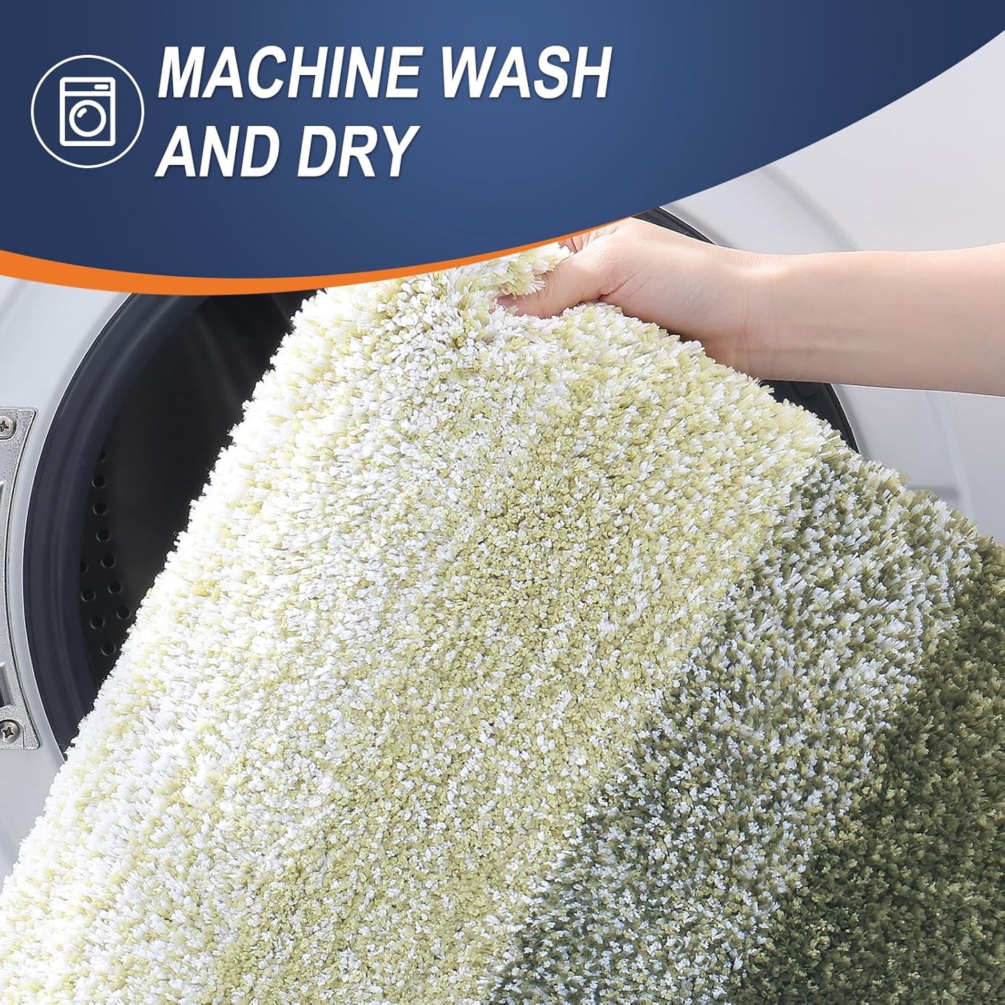 OLANLY Large Bathroom Rugs - Extra Soft Microfiber Mat, Quick Dry & Washable, Dark Green 40x24