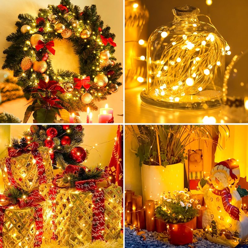Fairdeer 12 Pack Fairy Lights Battery Operated - 7ft 20 Led Twinkle Lights 3 Modes, Bulk Mini String Lights Waterproof for Mason Jars Vases DIY Party Wedding Decoration Christmas -Warm White