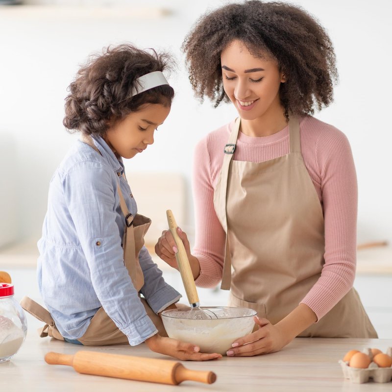 Zulay Kitchen 13-Inch Danish Dough Whisk - Stainless Steel Wooden Whisk with Dough Hook - Sourdough Whisk for Bread, Pizza, Pastry, Cake Batter & More - Wood