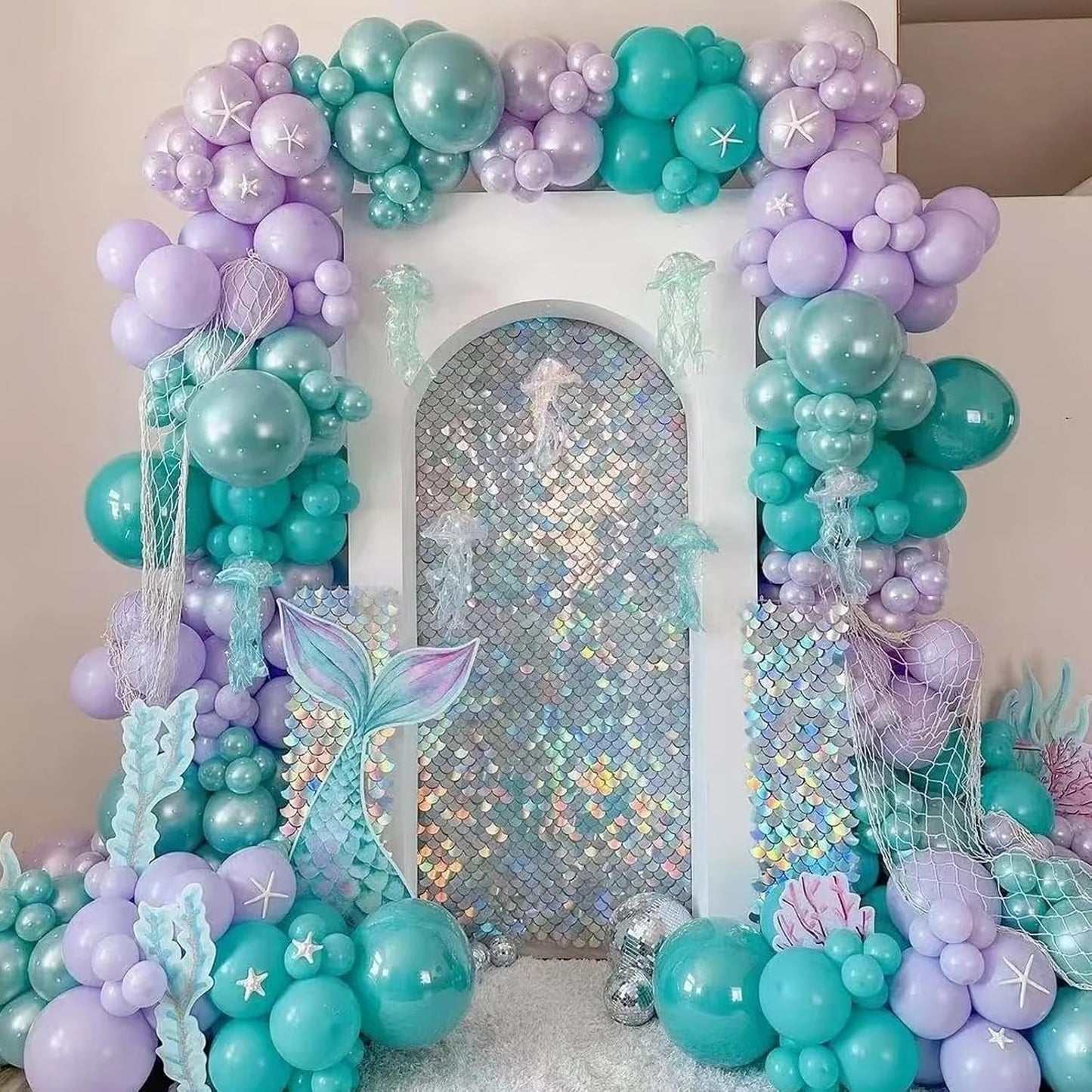 Voircoloria 130pcs Pastel Purple Balloon Garland Kit - Light Purple Latex Balloons in Various Sizes for Birthday, Baby Shower, Graduation & Gender Reveal Parties