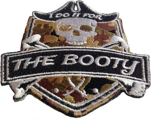 Embroidered Pirate Morale Patch - 'I Do It for The Booty' Fun Accessory