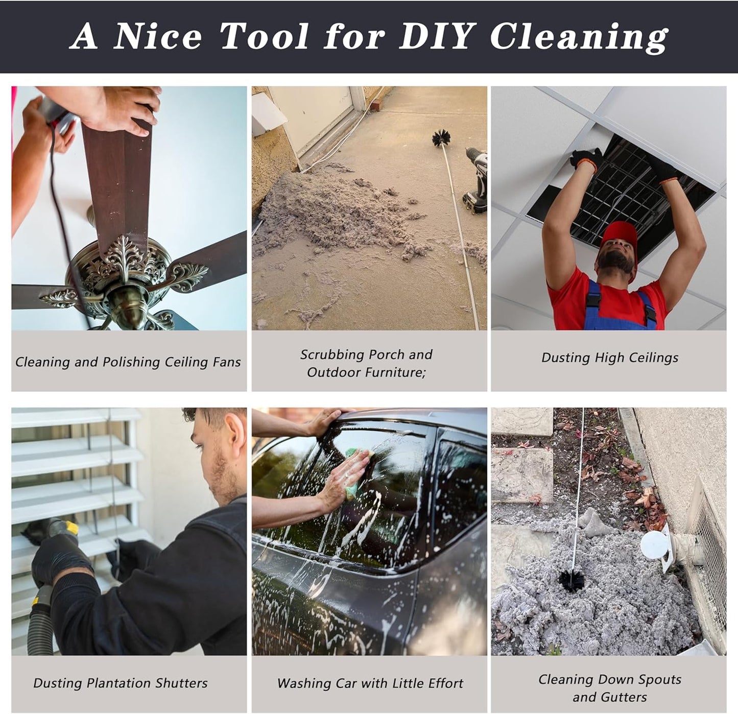 Skiennix Chimney Sweep Kit - 16FT Dryer Vent Cleaner with 12 Flexible Rods & 2 Chimney Brushes