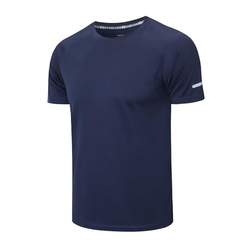 frueo Men's 1/3 Pack Workout Shirts Quick Dry Moisture Wicking Short Sleeve Mesh Athletic T-Shirts