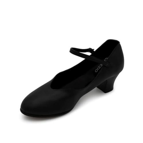 Capezio Women's Jr. Footlight Character Shoe,Black,9 M US