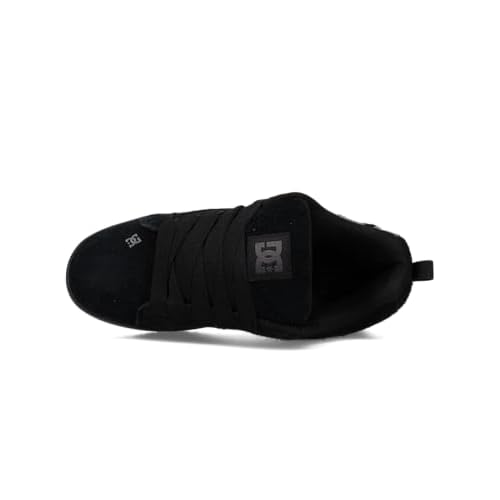 DC Men's Court Graffik SE Skate Sneaker Shoe, Black/Black/Grey, 13