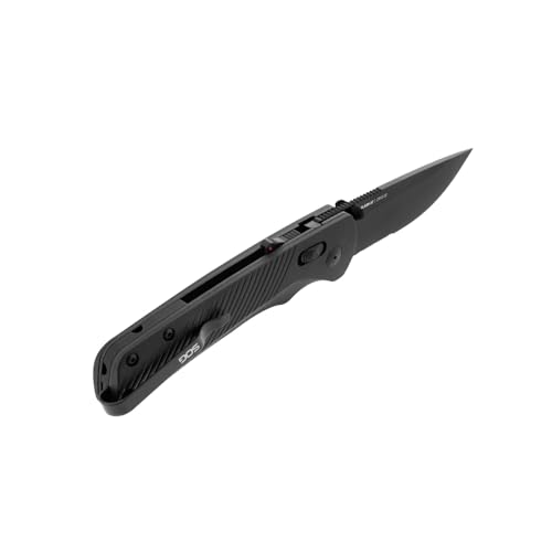 SOG Flash AT Daily Carry Ambidextrous Partially Serrated Pocket Folding Knives Ergonomic Handle D2 Steel Blade