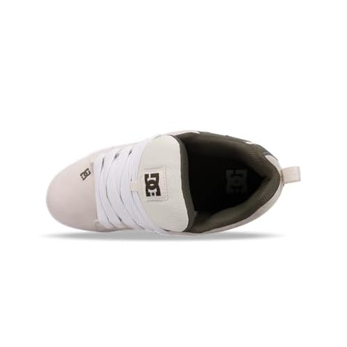 DC Shoes Men's Court Graffik SE Skate Sneaker White/Olive