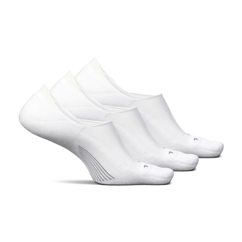 Feetures Elite Light Cushion Invisible Socks - Anti-Slip Sport Sock Liner with Targeted Compression