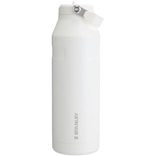 Stanley IceFlow Flip Straw 2.0 Water Bottle 50 OZ | Built-In Straw with Larger Opening | Lightweight & Leak-Resistant | Insulated Stainless Steel | BPA-Free | Frost