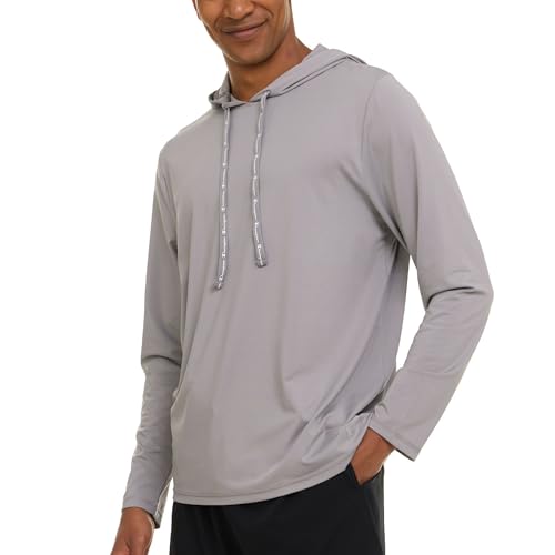 Champion Mens Sun Hoodie Long Sleeve, UPF 50 Sun Shirts for Men, Lightweight UV Protection Rash Guard, Fishing Swim Shirt