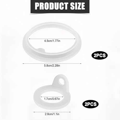 4pcs Gasket Replacement for Takeya Actives, Silicone Sealing Ring Compatible with Takeya Actives 18/24/32/40oz Water Bottle Lid Gasket Replacement for Takeya Actives