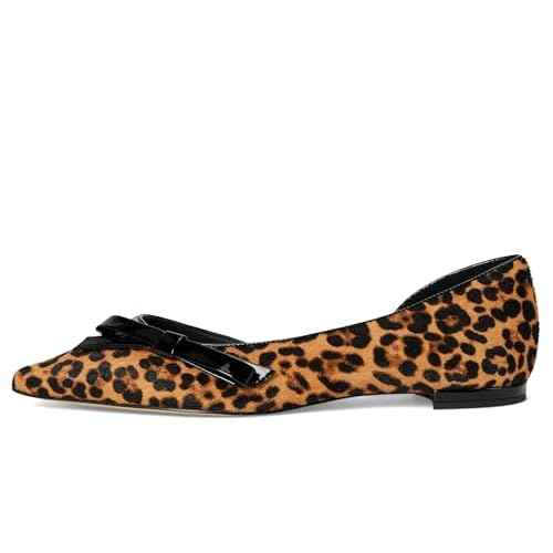 Cole Haan Women's Noella Bow Skimmer, Leopard Print, 7.5-B US