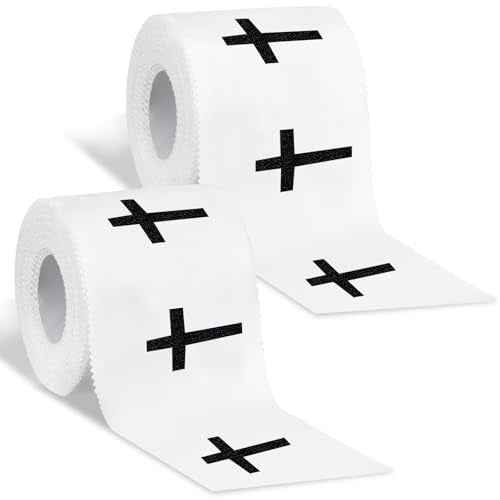 Cross Tape 2 pcs Christian Athletic Sports Wrap Tape Jesus Cotton Wrist Sport Tape Cross Religious Tape for Christian Athletes£¨2IN X 23FT £©