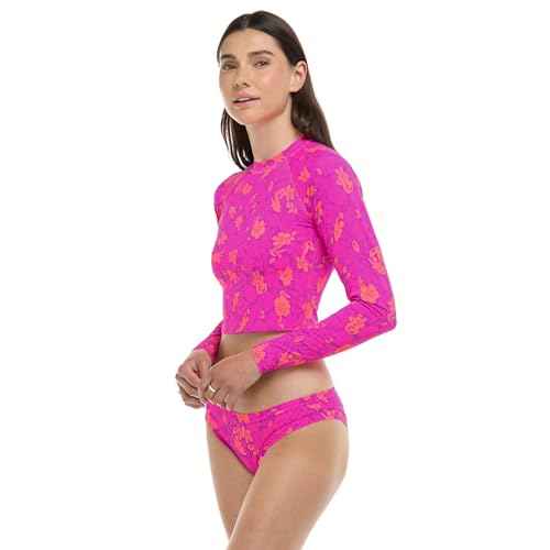 Body Glove Women's Standard Let It Be Long Sleeve Crop Top Rashguard with UPF 50