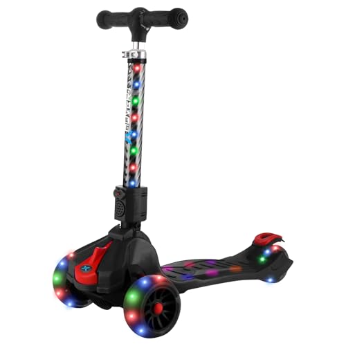 Hover-1 Ziggy Folding Kick Scooter for Kids (5+ Year Old) | Features Lean-to-Turn Axle, Solid PU Tires & Slim-Design, 110 LB Max Load Capacity, Safe