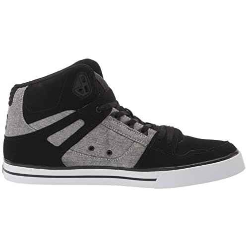 DC Men's Pure High Top Wc Skate Shoes Casual Sneakers, Black/Battleship/Armor, 14
