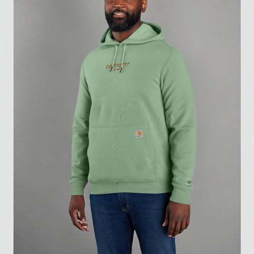Carhartt Men's Force Relaxed Fit Lightweight Logo Graphic Sweatshirt, Loden Frost, Medium