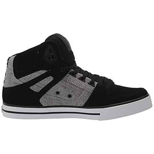 DC Men's Pure High Top Wc Skate Shoes Casual Sneakers, Black/Battleship/Armor, 12