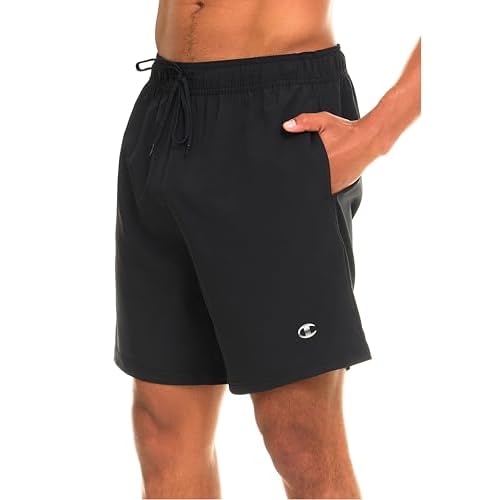 Champion Mens Swim Trunks with Mesh Liner, 7" Inseam Quick Drying Mens Bathing Suit, Board Shorts for Swimming and Beach