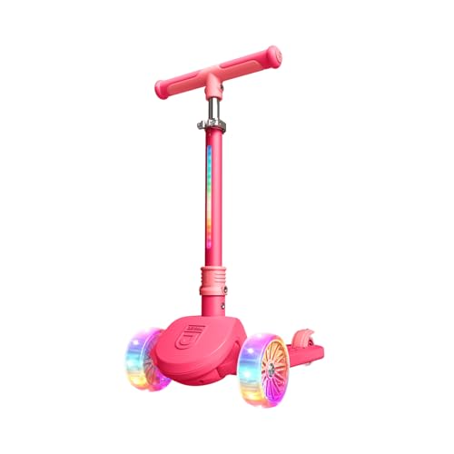 Jetson 3-Wheel Light-Up Kick Scooter, Lights on Stem & Wheels, Height Adjustable Handlebar, Rear Brake, Foldable, Ages 3+