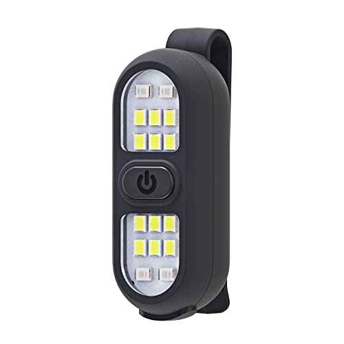 Clip on Flashlight, Running Light for Runners Rechargeable Safety Lights for Walking at Night Portable EDC Flashlight Gift for Runners Hands Free LED Work Light Warning Flashing Camping Hiking Gear
