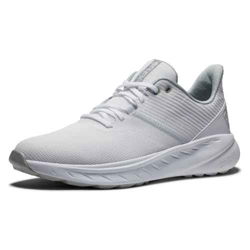 FootJoy Men's FJ Flex Previous Season Style Golf Shoe, White, 7