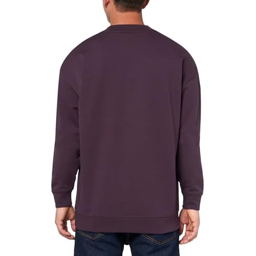 HUGO mens Script Stack Logo Crewneck Sweatshirt