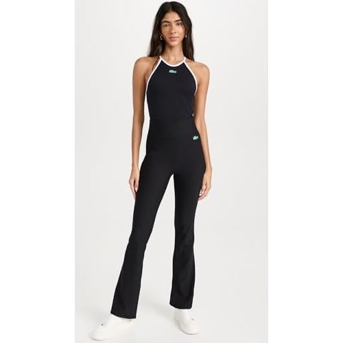 Lacoste Women's Ribbed Flare Pants