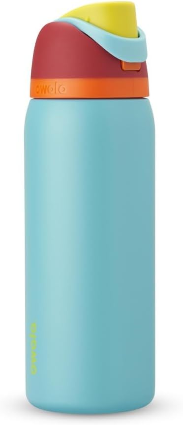 Owala FreeSip Insulated Stainless Steel Water Bottle - BPA-Free, 32 Oz, Summer Sweetness, Perfect for Travel