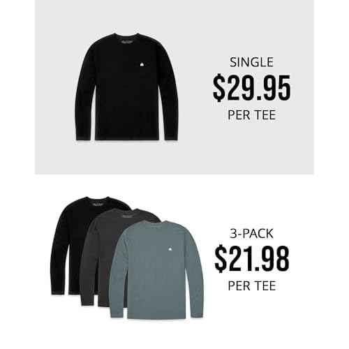 INTO THE AM Men¡¯s Performance Dri-Fit Long Sleeve Athletic Gym Shirt for Men S-3XL - Moisture-Wicking Workout & Running Tee