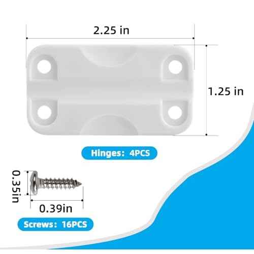 Cooler Replacement Plastic Hinges and Screws for Igloo,High Intensity Cooler Replacement Plastic Hinges,24012 Refrigerator Plastic Hinges