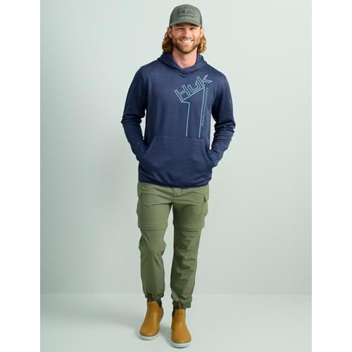 HUK Men's Coldfront+ Graphic, Performance Fishing Hoodie