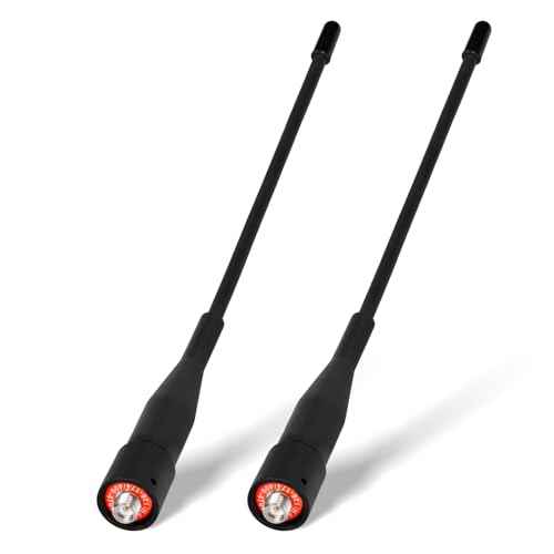 Eightwood Two Way Radio Antenna 6in, VHF/UHF Dual Band SMA Female Flexible Handheld Ham Radio Antenna 2-Pack for Baofeng Walkie Talkie UV-5R UV-82 Yaesu FT-65