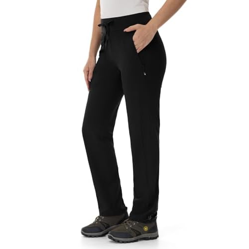 BGOWATU Women's Hiking Pants Lightweight Quick Dry Casual Joggers with Zipper Pockets Athletic Water Resistant Outdoor