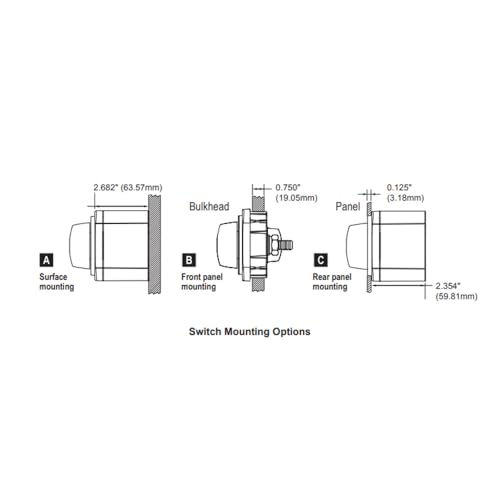 Blue Sea Systems 6010 m-Series Mini Battery Switch, 300A, 32V DC Dual Circuit, Red