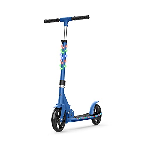Jetson 2-Wheel Kick Scooter, Sturdy Wide Deck, Height Adjustable Handlebar, Rear Brake, Easy-Folding Mechanism, 8 inch wheels