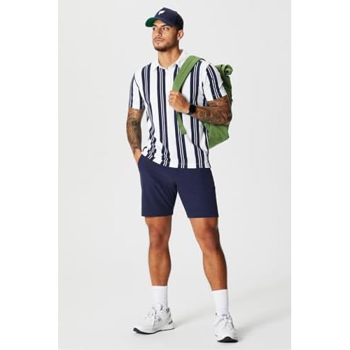 Fabletics Men's Only Short, Everyday Commuter, Lightweight, Liquid Resistant, Secure Pockets, 4-Way-Stretch, Streamlined Fit