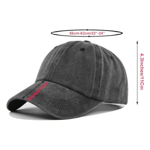 6Pack Unisex Vintage Washed Cotton Baseball Cap Soft Unconstructed Plain Blank Adjustable Size Dad Hat