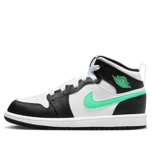 Jordan Little Kid's 1 Mid White/Green Glow-Black (DQ8424 103) - 12