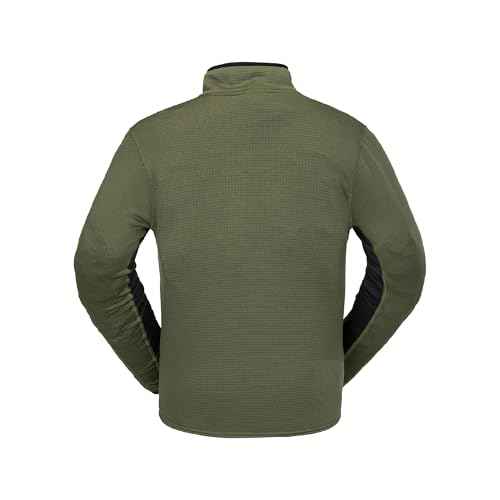 Volcom mens Gridlock 1/4 Zip Mock Neck Snowboard Base Layer Fleece Sweatshirt