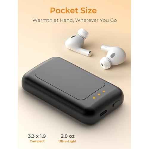 Electric Hand Warmers Rechargeable, Rechargeable Hand Warmer, Portable Hand Warmer for Outdoor Camping Hunting Golf Accessories, Gifts for Women Men