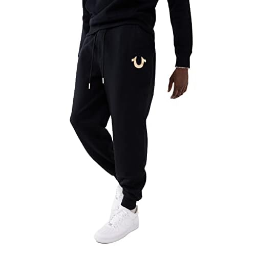 True Religion Men's Metallic Horseshoe Jogger